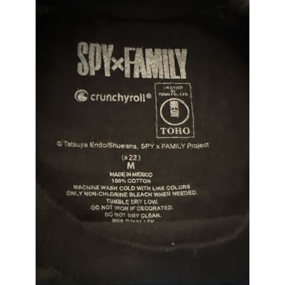 Spy x Family Anime Black Graphic Tee Adult Size Large Crunchyroll Dog T-Shirt - Picture 3 of 4